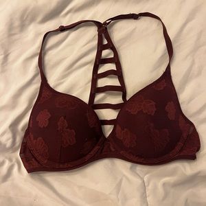 Maroon lace push-up bra- brand new condition (worn once)